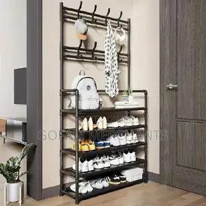 Multifunctional 5 Tier Shoe Rack Organizer, Floor Coat Hat Rack