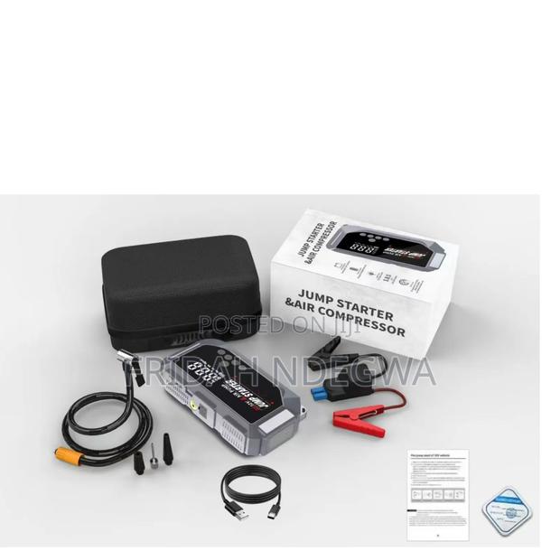 Hligh Power Digital Jump Starter With Digital Compressor - main view