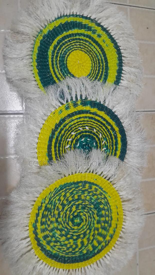 Bright Yellow Green Mats Sisal - main view