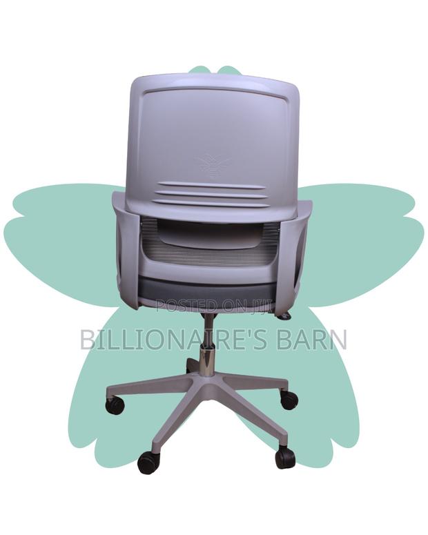 Quiet-Roll Grey Ergonomic Mesh Office Chair | Adjustable Height - thumbnail 2