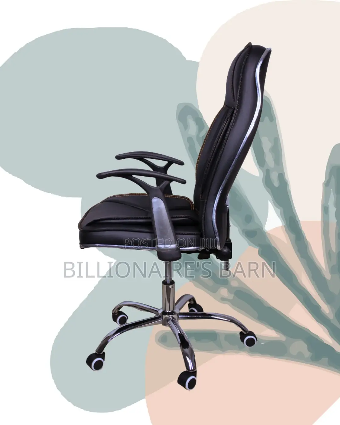 Executive Leather Office Chair | Heavy-Duty Adjustable Height