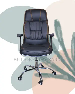 Executive Leather Office Chair | Heavy-Duty Adjustable Height
