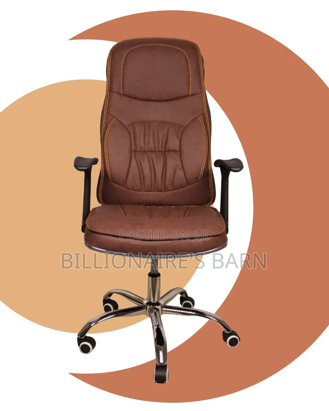 Minimal Ergonomic Executive Leather Chair — All-Day Comfort