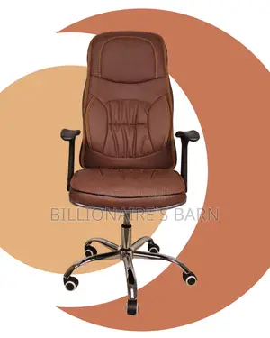 Minimal Ergonomic Executive Leather Chair — All-Day Comfort