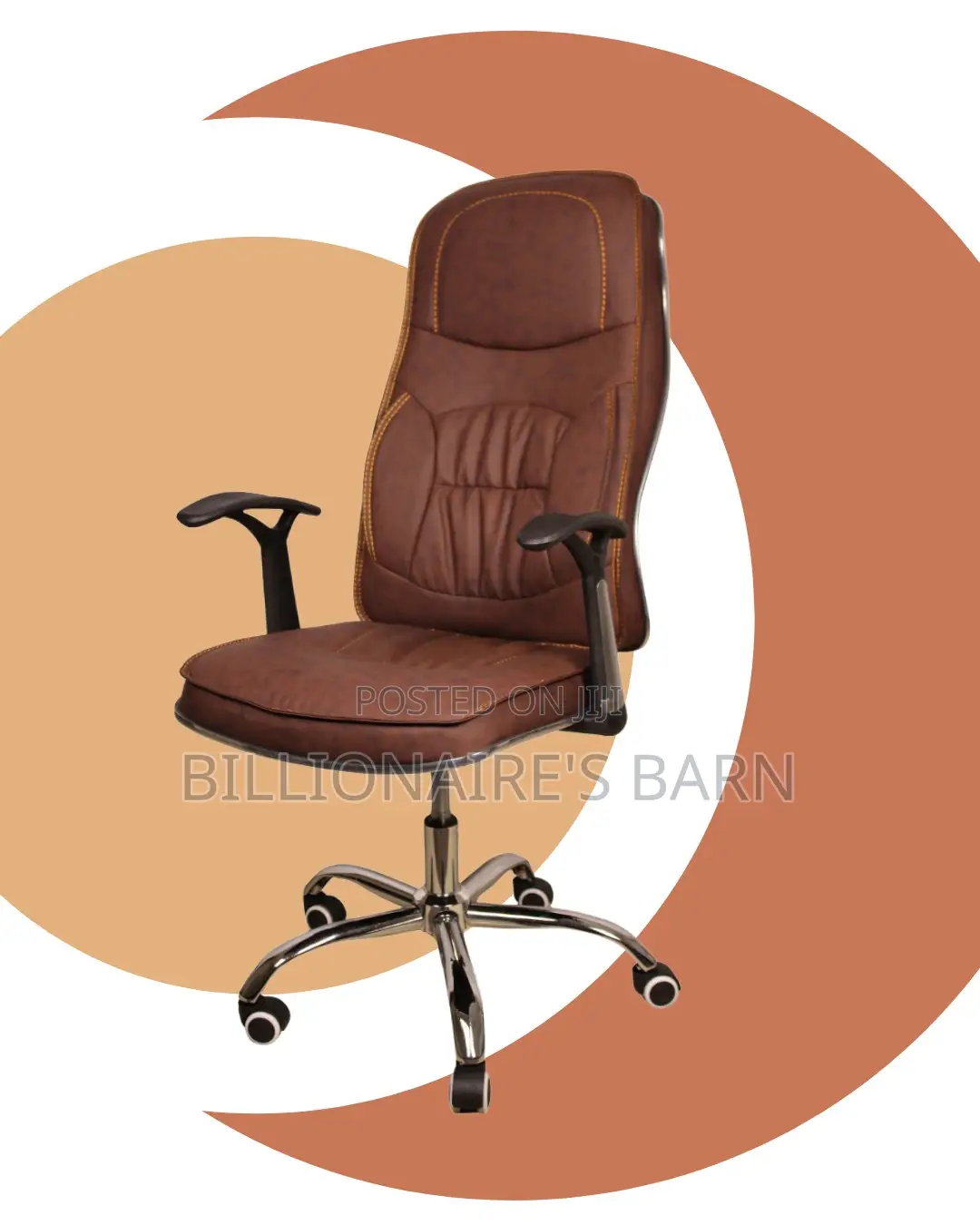 Minimal Ergonomic Executive Leather Chair — All-Day Comfort