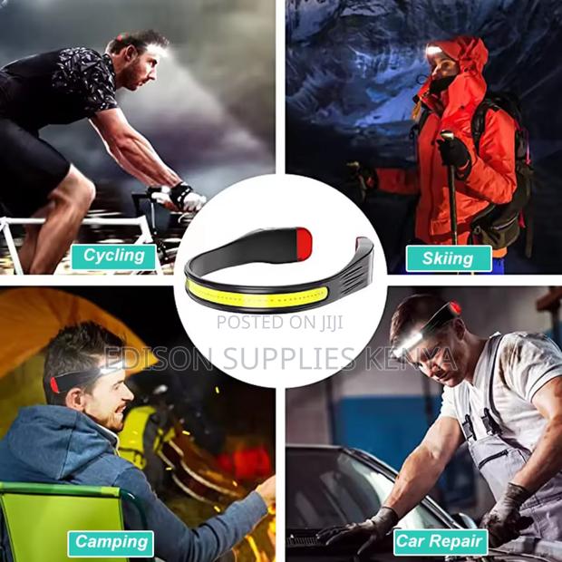 Running Headlamp Led Head Lamp Headlight Runners Exercise Torch - thumbnail 3