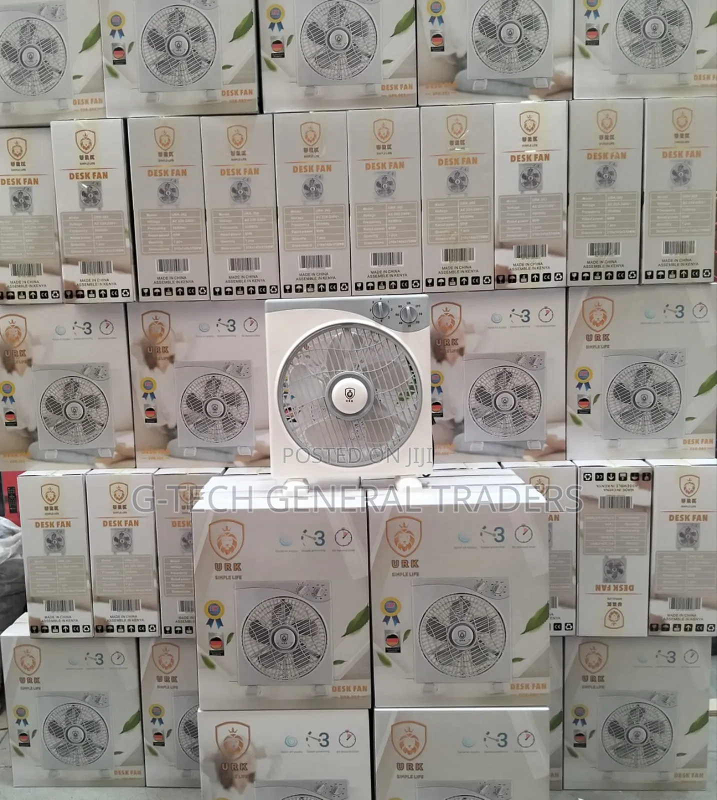 Urk 5 Blade Durable Box Fan/Desk Fan