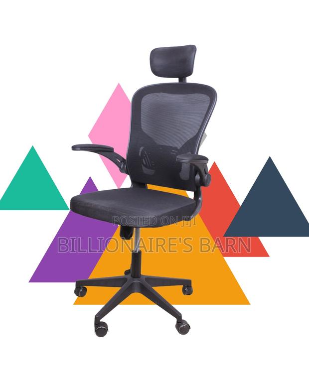 Grey Ergonomic Office Chair | Stylish Lumbar Support - thumbnail 2