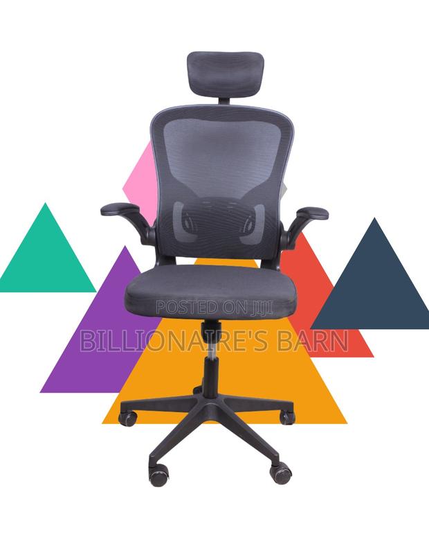 Grey Ergonomic Office Chair | Stylish Lumbar Support - thumbnail 3