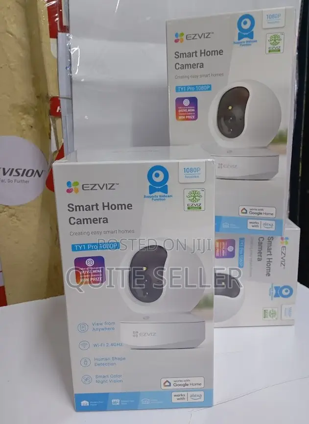 Ezviz Ty1 Smart Wi-Fi Pan Tilt 1080p Camera-Nanny Cam -Power Adapter