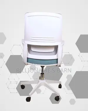 Breathable White Ergonomic Mesh Office Chair — Strong Stable Base