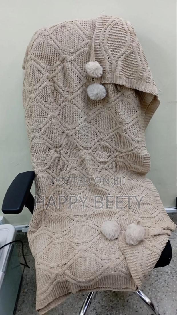 * Nordic Sofa Cover Cotton - Knitted With Tassels End* - thumbnail 6