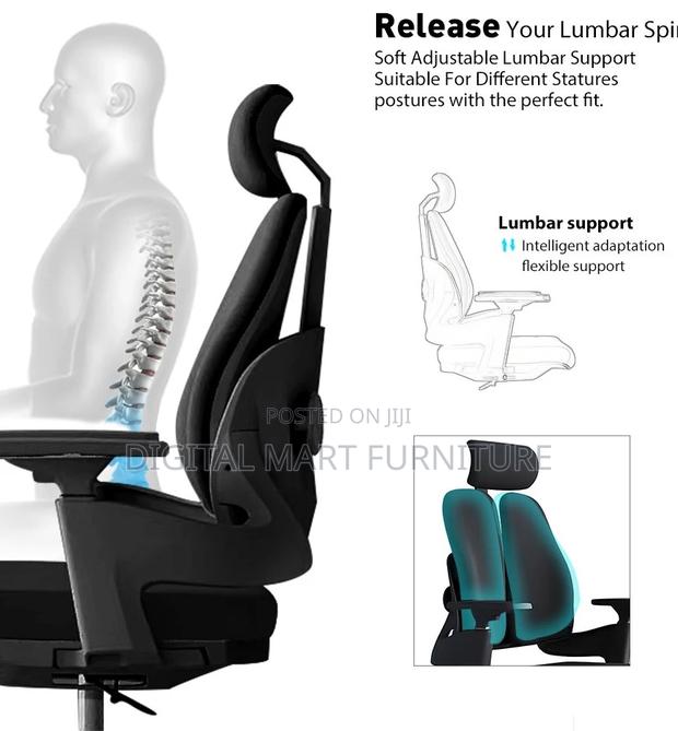 Office Chair: Black Modern Midback Office Chair - thumbnail 5