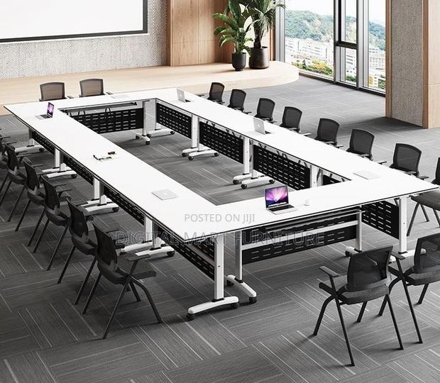 Office Table: Easy Deco White Foldable Office Table - thumbnail 3
