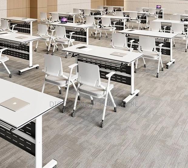 Office Table: Easy Deco White Foldable Office Table - thumbnail 4