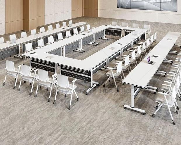 Office Table: Easy Deco White Foldable Office Table - thumbnail 5