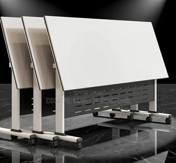 Office Table: Easy Deco White Foldable Office Table - thumbnail 6