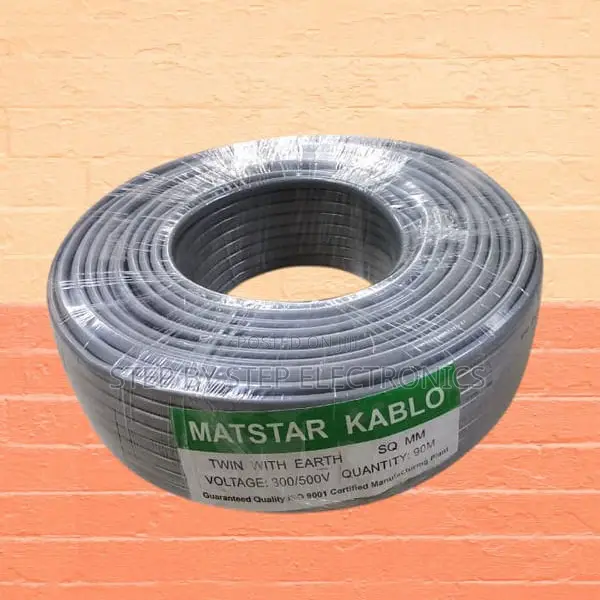 1.5mm2 Twin and Earth Electrical Copper Cable – Grey PVC Coated Roll
