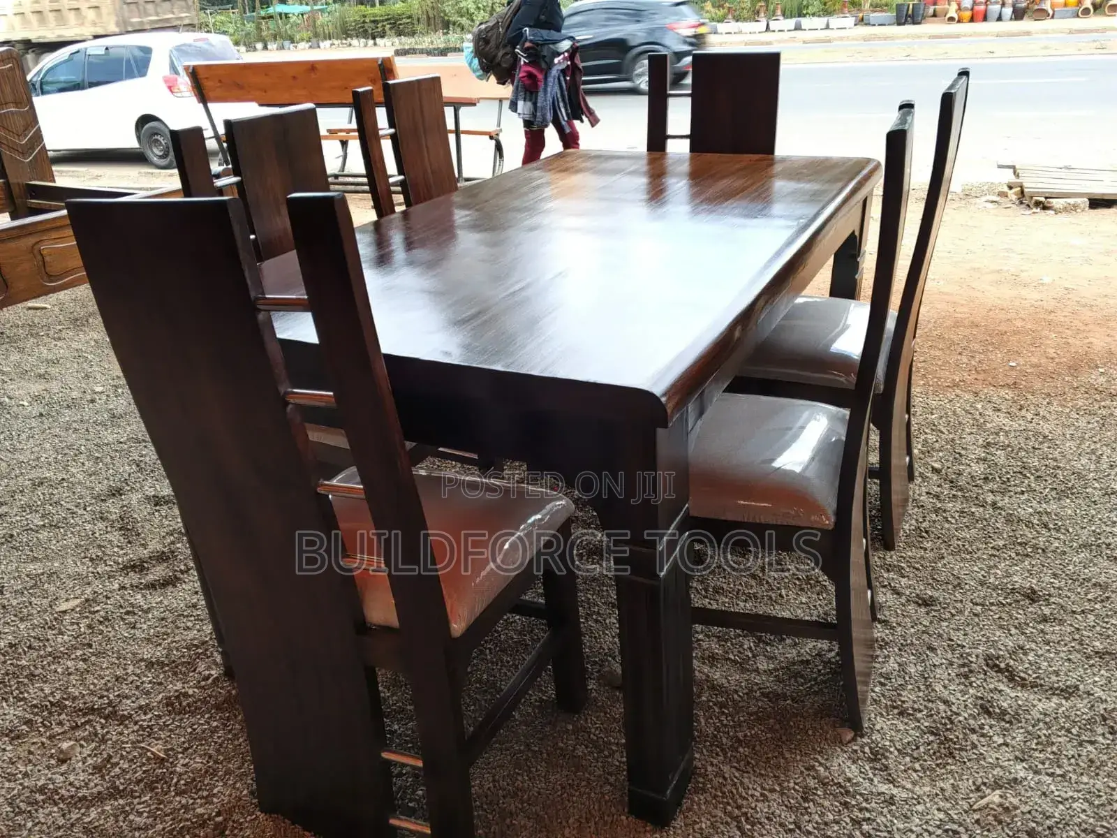 Six Seater Mahogany Dining Table