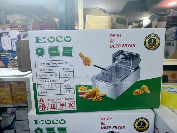 6 Litres Ecco Single Deepfryer With Temperature Control  - main view