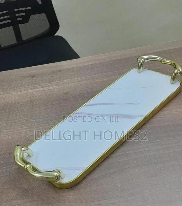 Marble Breakfast Table Serving Tray-Alp - main view