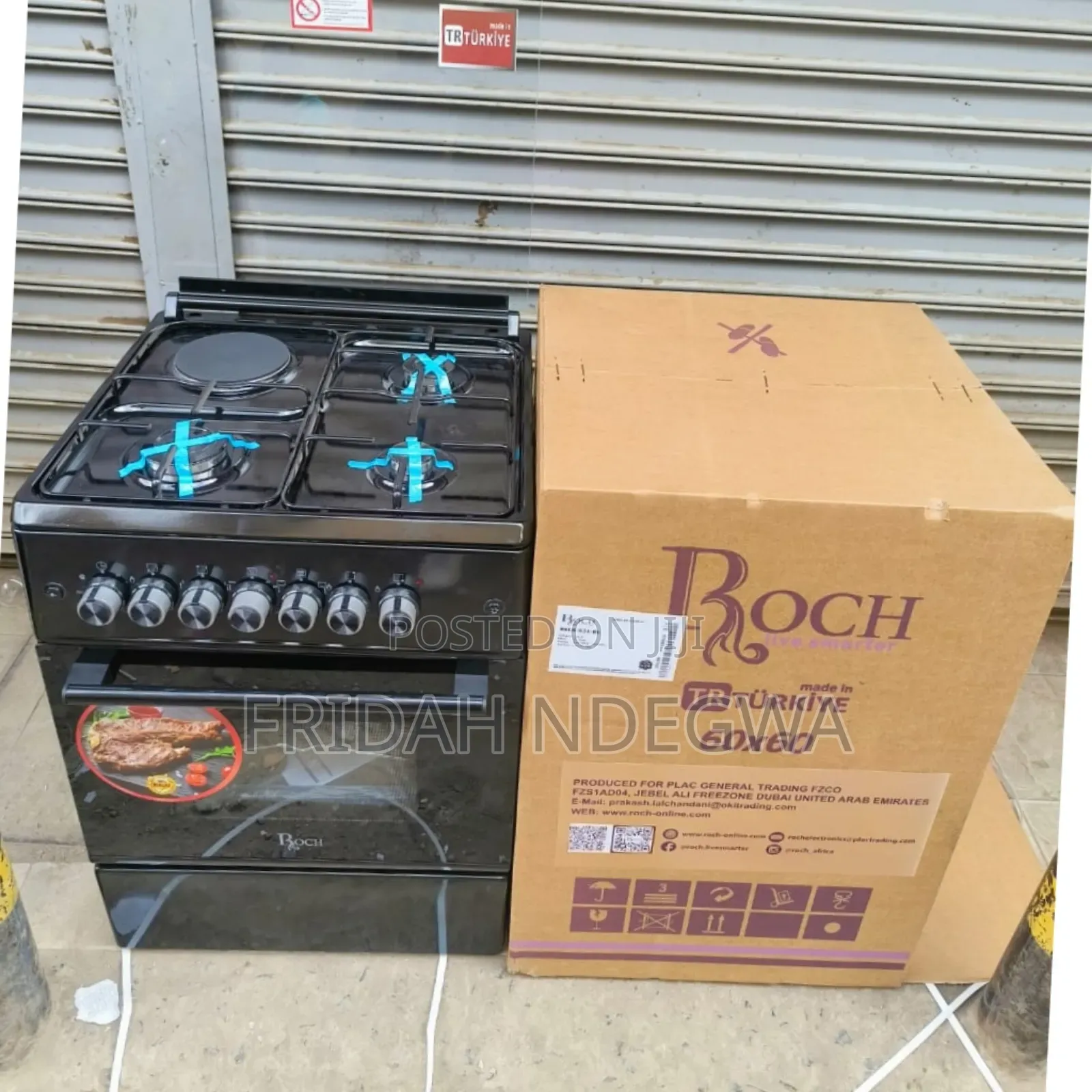 Roch Black 60×60 Standing 3+1 Cooker