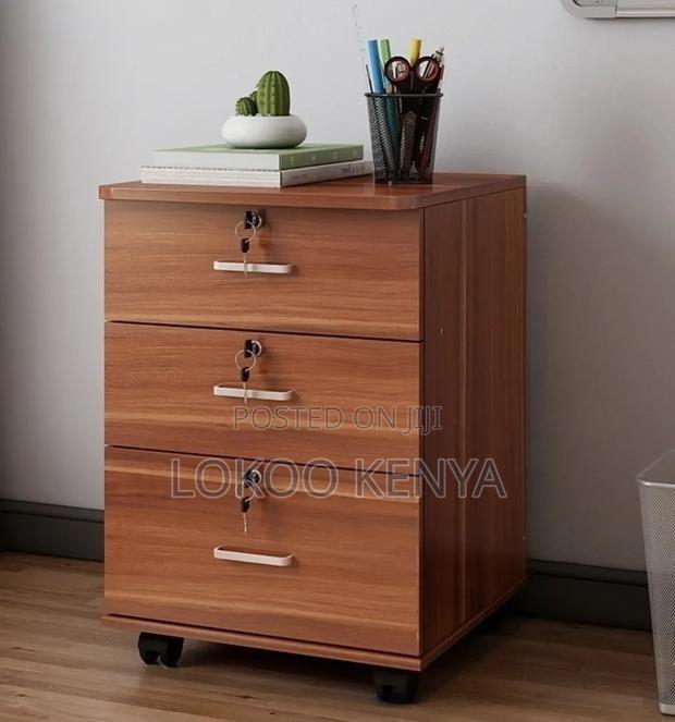 Office Cabinet: 3-Drawer Horizontal Wooden File Cabinet - thumbnail 3
