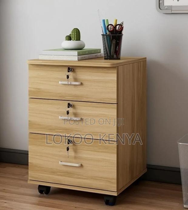 Office Cabinet: 3-Drawer Horizontal Wooden File Cabinet - thumbnail 5