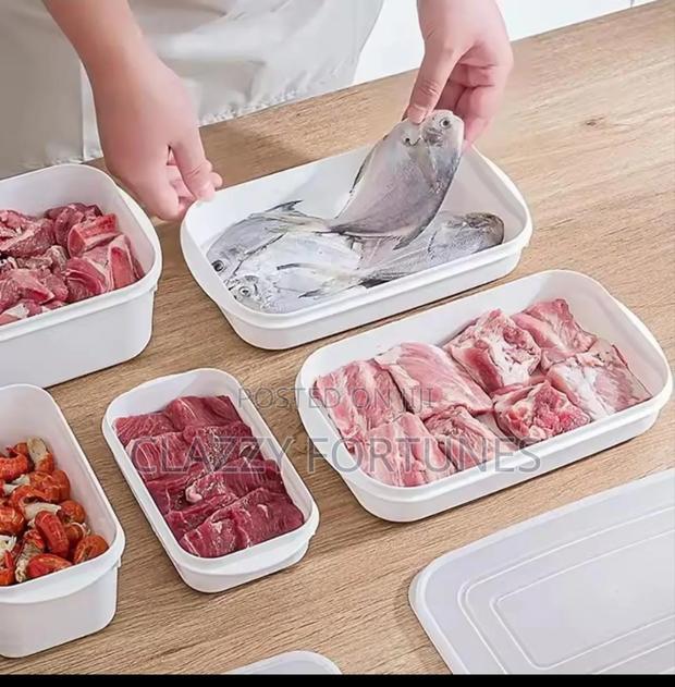 5 PCS Set Freezer /Fridge Stackable Food Storage Containers - thumbnail 2