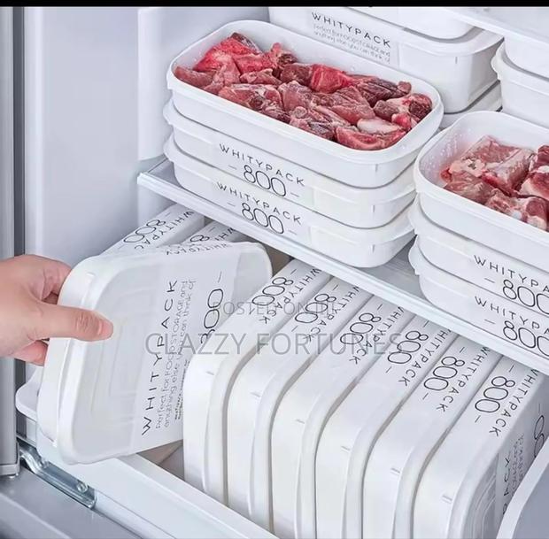 5 PCS Set Freezer /Fridge Stackable Food Storage Containers - thumbnail 4