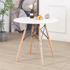Home Coffee Table; Modern Round White Wooden Coffee Table