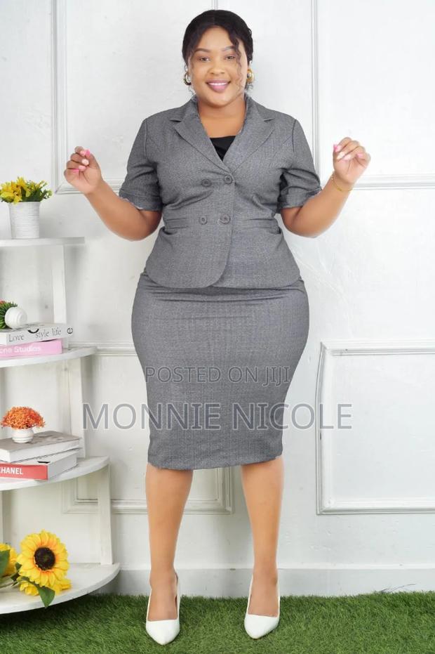 Elegant Official Grey Ladies Suit