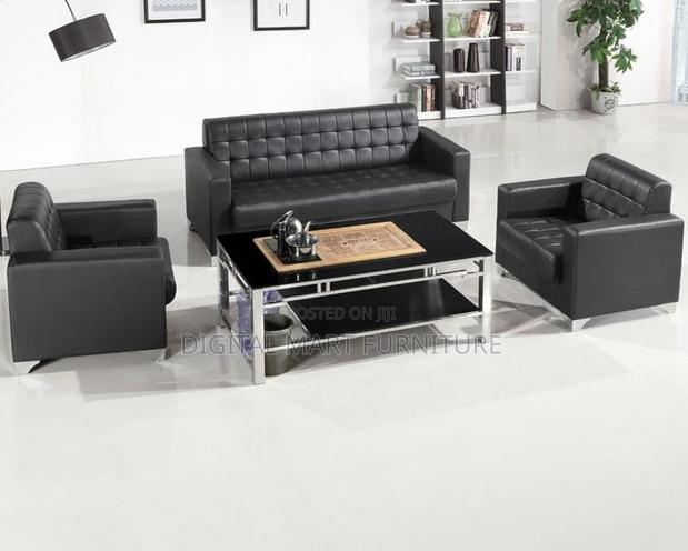Office Sofa: Dot Dot Black Office Sofa - main view