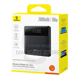 Baseus Power Bank H1 Slim 100w 20000mah Power Bank for Laptop