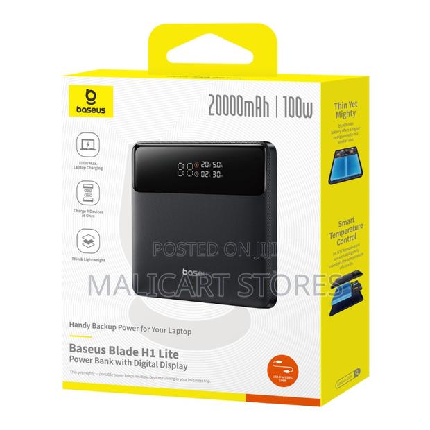 Baseus Power Bank H1 Slim 100w 20000mah Power Bank for Laptop