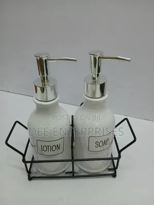 Soap and Lotion Dispenser Set With Stand