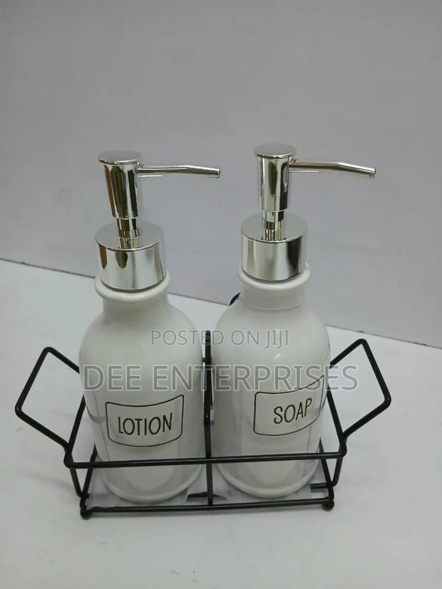 Soap and Lotion Dispenser Set With Stand - thumbnail 2