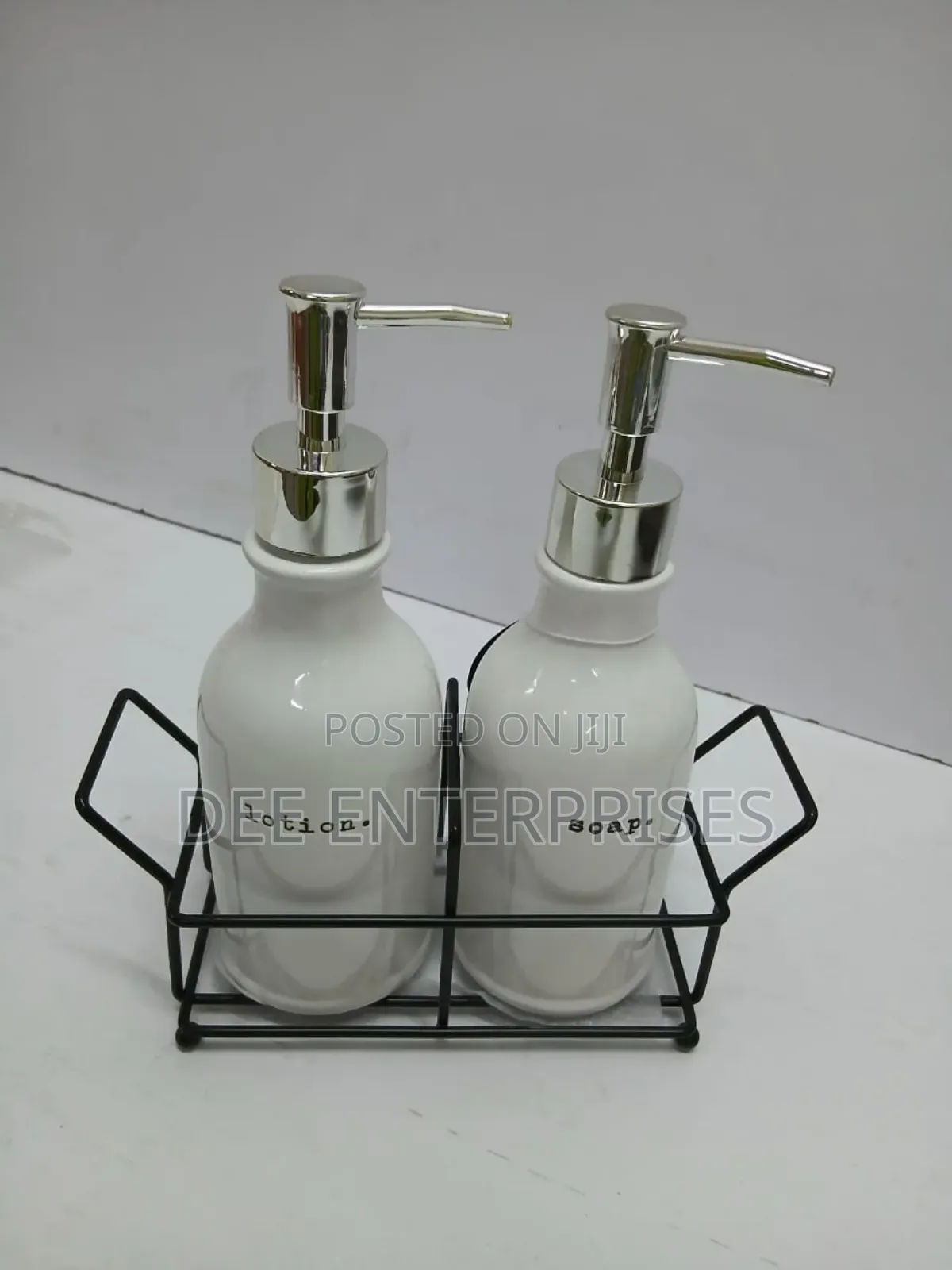 Soap and Lotion Dispenser Set With Stand