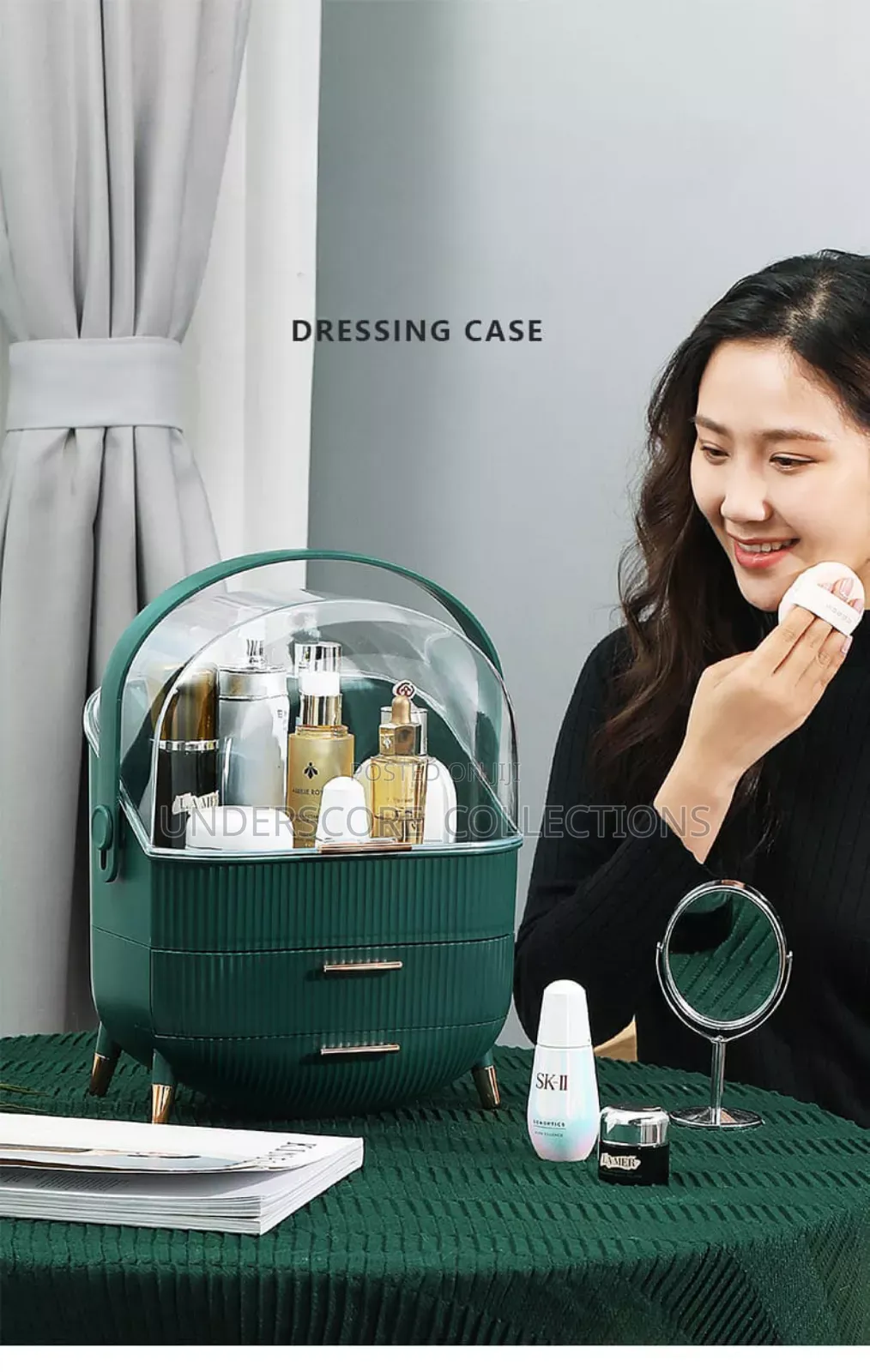 35l Oval Appearance Makeup Storage Box