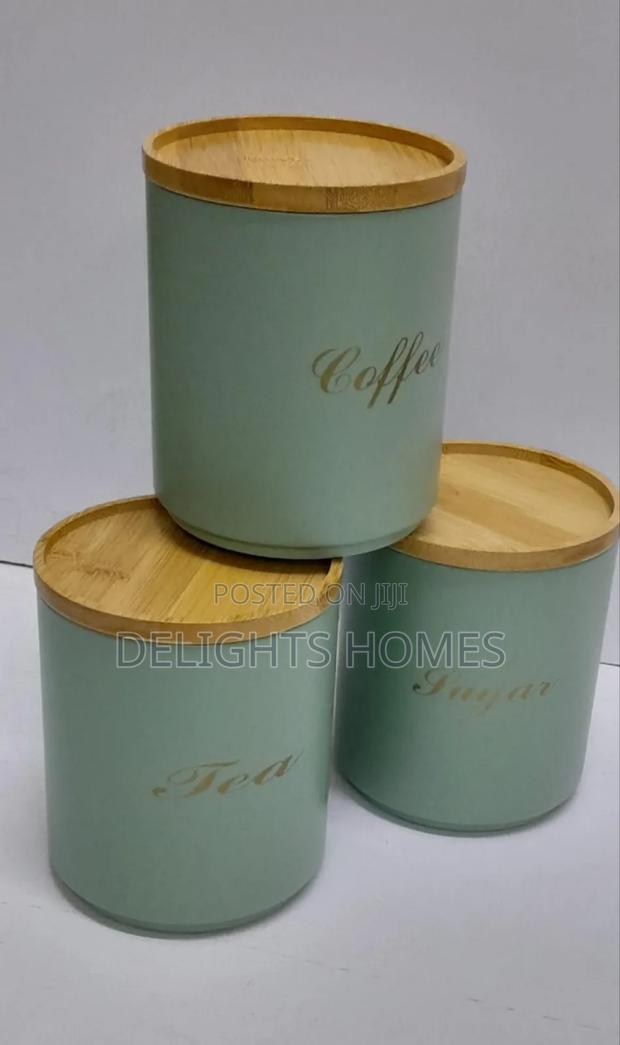 Tea, Coffee, Sugar Canister Alloy Set-Alp