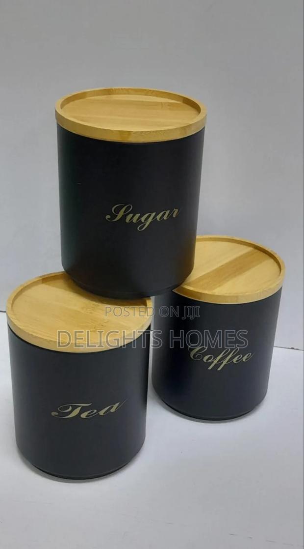 Tea, Coffee, Sugar Canister Alloy Set-Alp - thumbnail 2