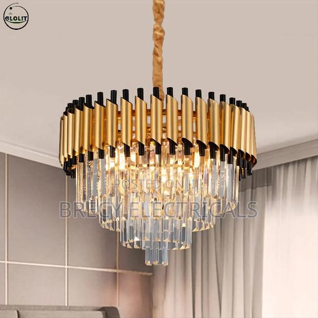 Golden Black Crystal Chandelier - main view