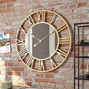 Creative Wall Clock Metal With Mirror*