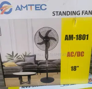 Versatile Cooling Solution: Amtec 18-Inch Ac/Dc Stand Fan