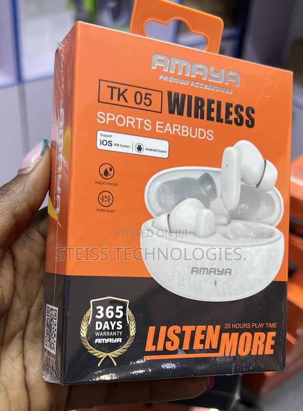 Tk05 White Amaya Earpods - thumbnail 5