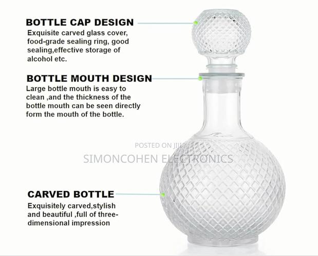 1l Thick Whisky Bottle - main view