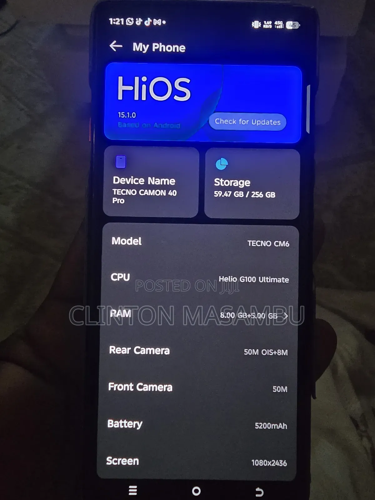 Tecno Camon 40 Pro 256 GB Gray