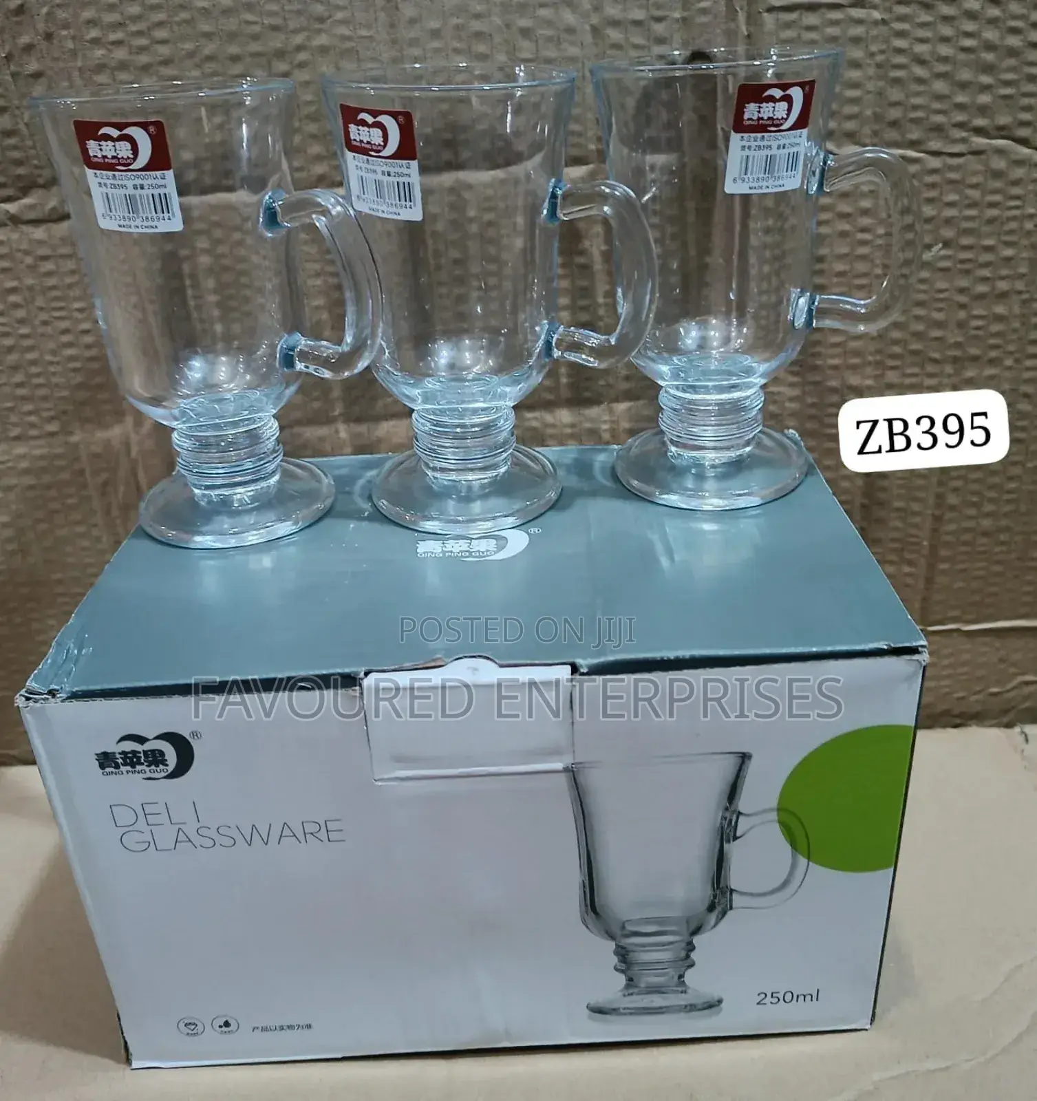 6 PCS 250ml Irish Glass