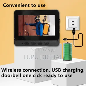 Doorbell Camera 1080p With 4.3” Ips Screen Night Vision