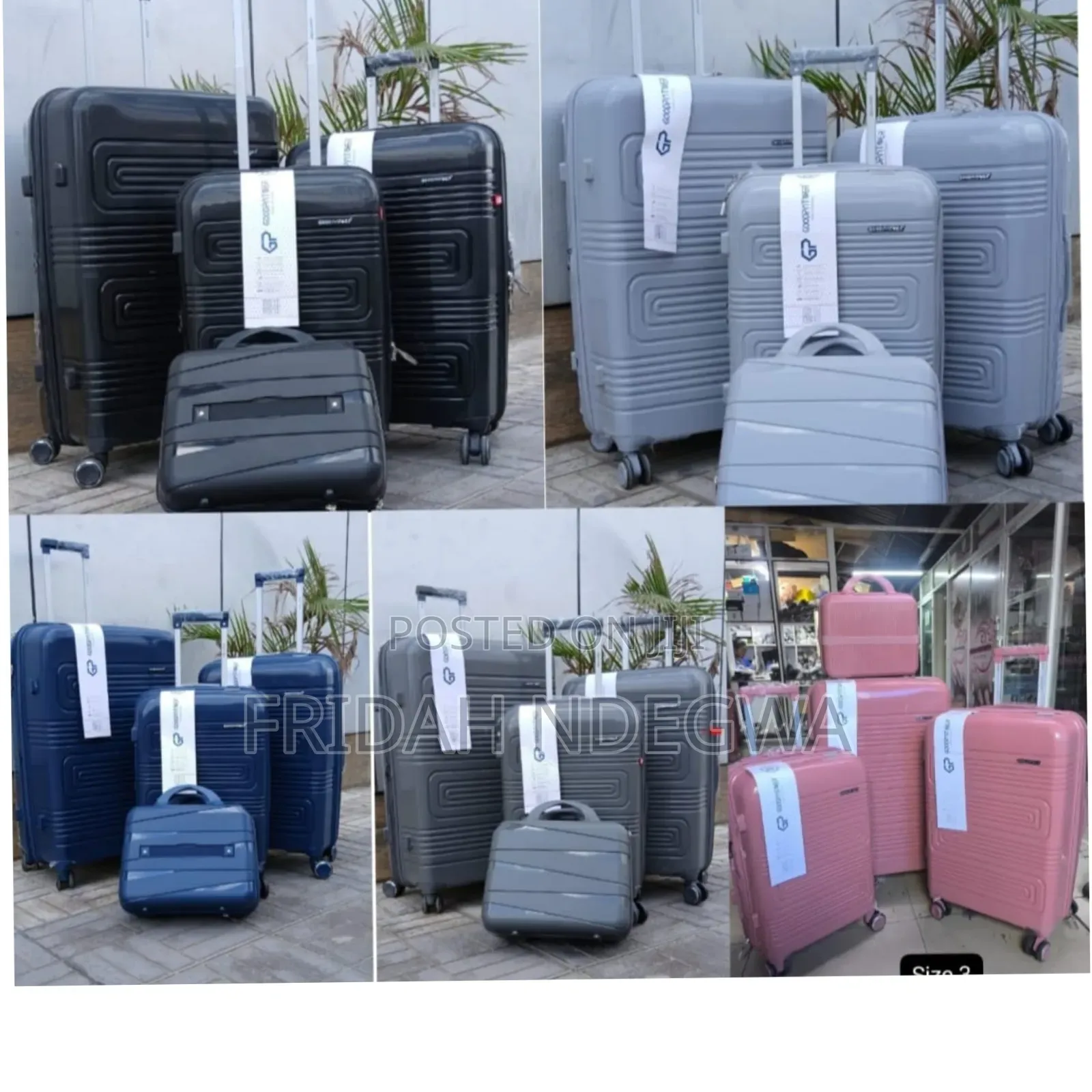 4 In 1 Unbreakble Laxurious Rubber Suitcase Briefcase Travel Bag
